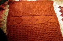 Rust Orange baby blanket